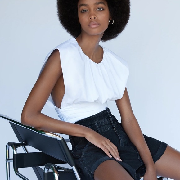 Zara Pleated Poplin top - Picture 1 of 14